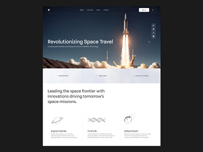 Space Company UI Design figma landing page mobile space ui ui design ux uxui web design website website design