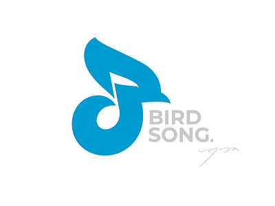 Bird Song Logo animal animal logo bird bird logo brand brand logo branding logo guitar jazz jazz logo logo logo designer music music logo note note logo piano piano logo simple simple logo