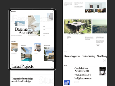 Creative Architecture Landing Page agency architect architecture basement building construction creative home homepage house interior landing page properties property real estate residence service ui uiux web design