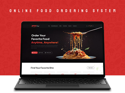 Food Ordering System foodlandingpagedesign foodordering