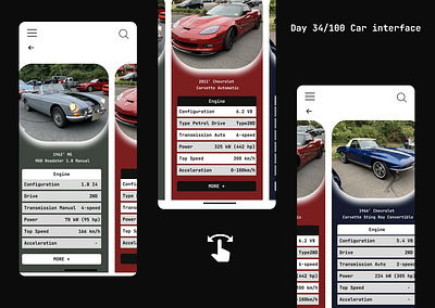 <100 day challenge> Day 34 Car Interface 100daychallenge dailyui design ui ux