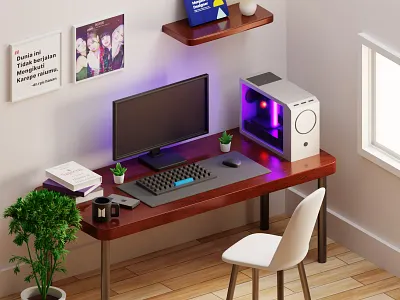3d workplace 3d 3d art 3d workplace animation workplace
