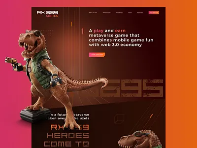 RX 669 Web Design 3d game metaverse ui web 3.0 web design