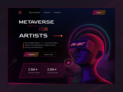 METAVERSE Landing Page 3d blockchain clean cryptocurrency dark design exploration landing page landingpage metaverse nft nfts simple ui uidesign uxdesign web web design website