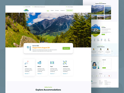 Heimishe Summer Group - Summer Tours & Travel Website booking design holiday hotel landing page natural summer tourism tours travel travel agency traveling trip trousist ui user experience ux vacation website design