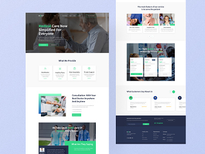 Medical Landing Page branding design landing page ui visual design web design website design
