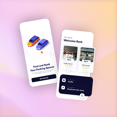 Find Parking Space App UI Concept Design app app design app ui branding crypto wallet cryptocurrency design finder app illustration logo new app ui design new design new design 2022 parking parking space app ui ui design concept uiux