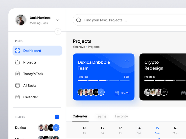 Task Management App by Duxica on Dribbble