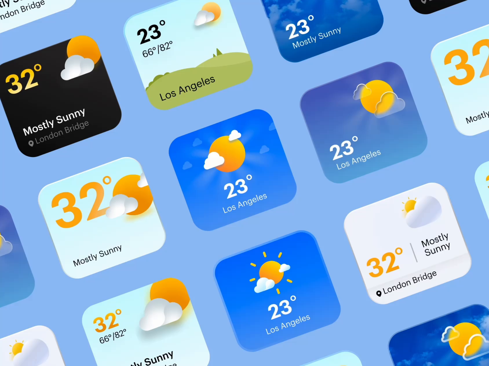 Weather Widgets by Varun Jaiswal on Dribbble