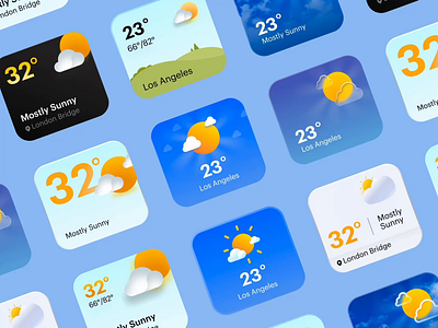 Weather Widgets animation cards ui widgets
