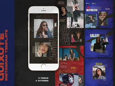 Quixote Instagram Templates design fashion graphic design instagram look modern
