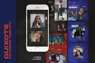 Quixote Instagram Templates design fashion graphic design instagram look modern