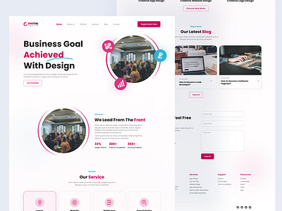 Digital Agency Landing Page Design digital agency