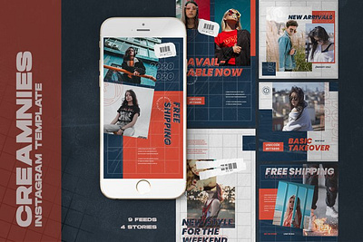 Creamnies Instagram Templates graphic design