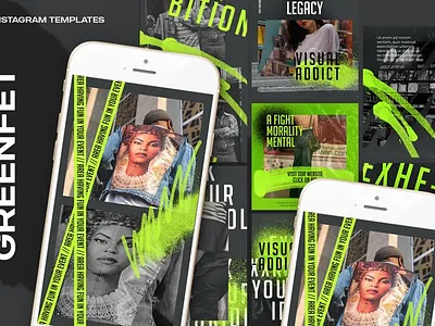 Greenfet Instagram Templates graphic design
