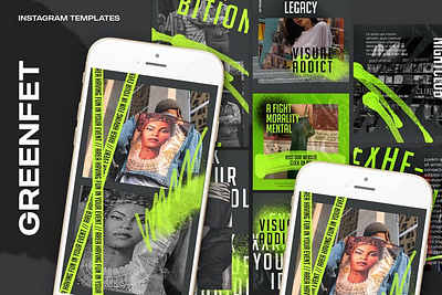 Greenfet Instagram Templates graphic design