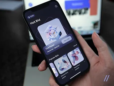 NFT Auction App android animation app app design app interaction auction crypto dark theme dashboard design ecommerce interaction ios mobile mobile app nft nfts ui uiux ux