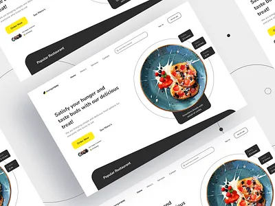 Website Food Delivery design foodwebsite homepage landingpage ui uidesign uiux