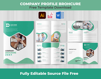 Company Profile brochure Design Template Free Download branding creative design creative logo illustration ui