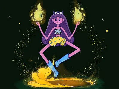 Magic Girl 2d animation branding character characterartist characterdesign design game illustration illustrator photoshop vector visual