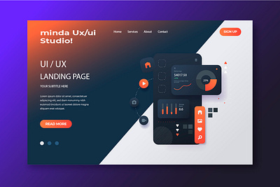 website ux/ui design illustration typography vector