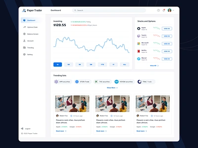 Paper Trader - Web Application Dashboard Design admin admin dashboard admin template admin theme clean clean ui creative creative design dashboard dashboard template deal facilitation design modern modern design platform price discovery price matching trending uiux web dashboard