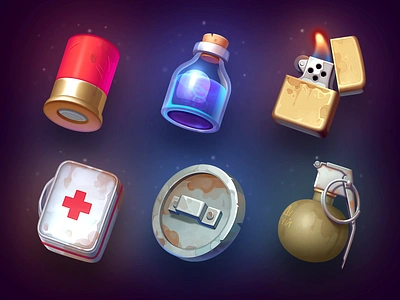 Zomber Icons aid armor bomb bombshell bottle bullet cartridge dead environment game grenade icon illustration lighter patron shield symbol walking weapon zombie