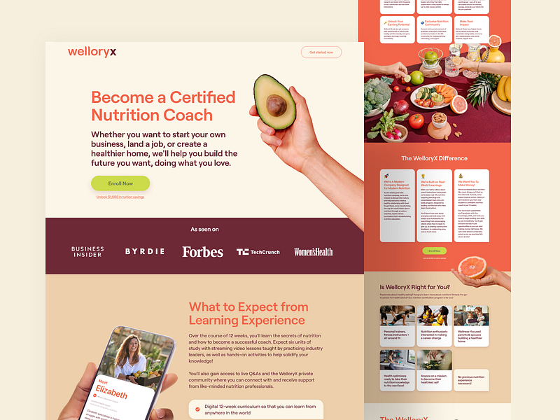 🥑 Landing page for WelloryX