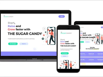 Mockup for Sugarcandy.com website adobe xd design minimal ui uidesign ux ux ui website