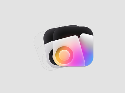AppIcon concept 🌈📷 app appicon branding design gradient illustration interface ios iphone logo photo rainbow ui ux vector