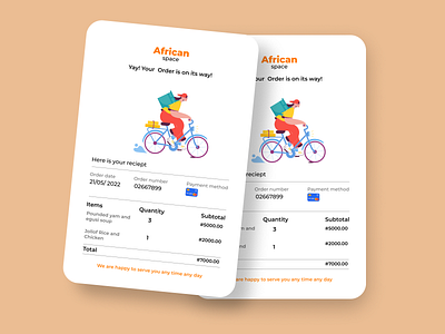 ORDER RECEIPT dailyui design product design typography ui uiux user experience ux