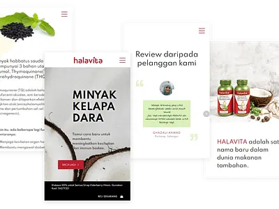 Halavita Online Store - Mobile Responsive Design adobe xd design minimal ui uidesign ux ux ui website