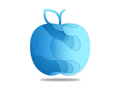 Weavy Blue Apple adobe illustrsator design graphic design illustration vector