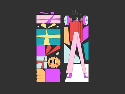 A couple of characters art charecters colorful design flat fun illustration vector vivid