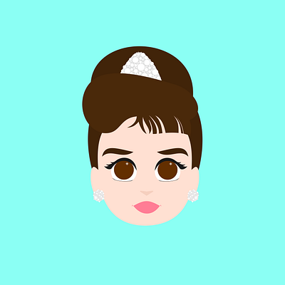 Avatar Picture Icon Flat Design Portraits avatar branding breakfast at tiffanys design digital art flat graphic design holly golightly icons illustration logo novella tiffany ui united states