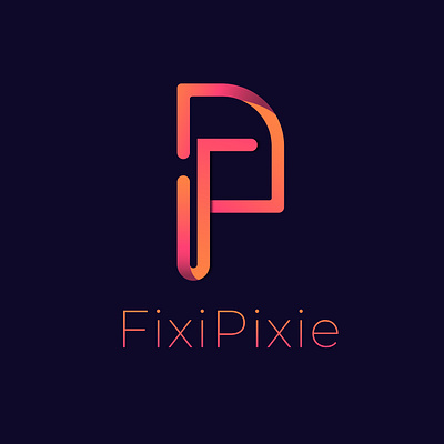 FixiPixie Minimalist Logo adobe illustrsator branding graphic design logo design minimalist logo vector