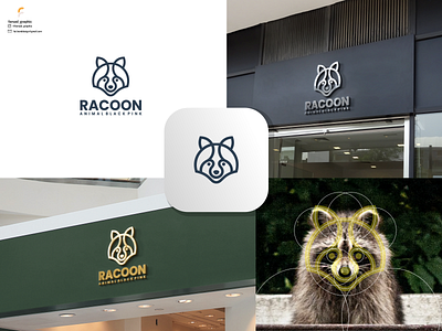 Racoon Logo branding corporate branding design graphic design illustration logo logodesign vector