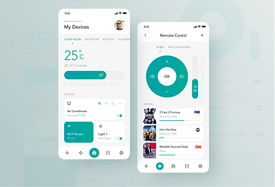 Smart Home – UI / Daily shot #13 application design ui