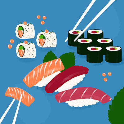 Sushi and sashimi delicious illustration <3 branding cook book cookbook cooking custom illustration design drawing food drawing food illustration foodie illustration graphic design illustration logo recipe book recipe illustration ui ux vector vector illustration