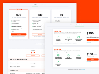 SearchMe Pricing Plan UI design graphic design pricing ui ux vector web website