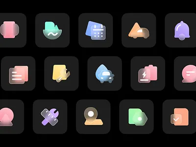 im motor icon glassmorphism icons logo