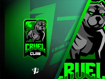 Cruel Clan american branding bulldog bully clan community cruel design designer dog esport flat design green illustration logo logo sport mascot vector
