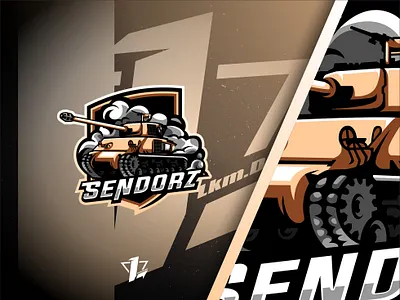 Sendorz army branding design designer flat design illustration logo logo sport mascot tank vector war