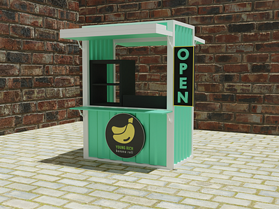 3D Booth Ilustration Young Rich 3d blender booth design ilustration rander shop youngrich