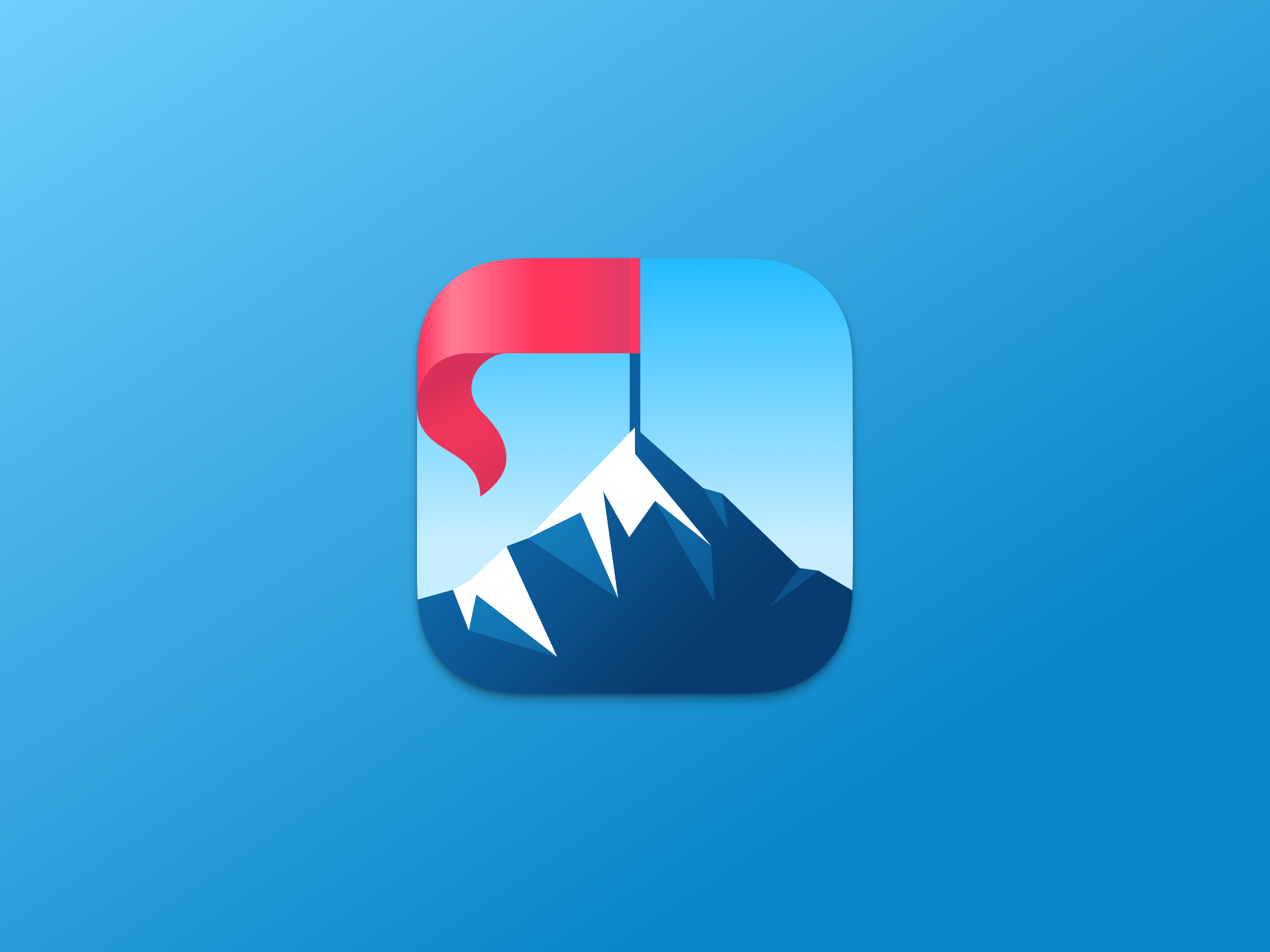Habit Tracker iOS App Icon app icon application icon flag habit tracker icon icon design ios icon macos icon mountain peak