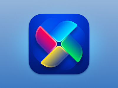 PhotoMill macOS app icon app icon application icon colorful icon icon design ios icon macos icon neon photo app