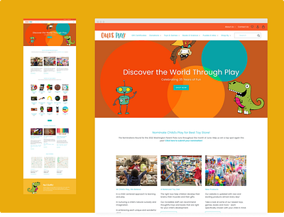 toy store home page design ui web design