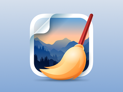 PhotoSweeper macOS app icon app icon application icon broom icon icon design image ios icon macos icon photo sweep