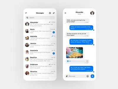 Direct Messaging - Daily UI 013 app appdesign dailyui dailyui013 dailyuichallenge design figma interface ios light light theme messages mobile mobile design mockup telegram ui uidesign userinterface ux