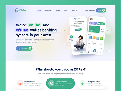 Banking Website Design bank debit card design finance graphic design homepage landing page money transfer payment ui ux web design